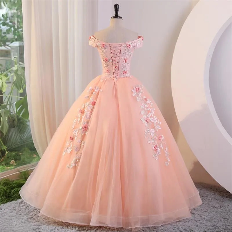Ashley Gloria Sweet Flower Quinceanera Dresses Elegant Party Dress Luxury Lace Ball Gown Customize Prom Dress Summer New