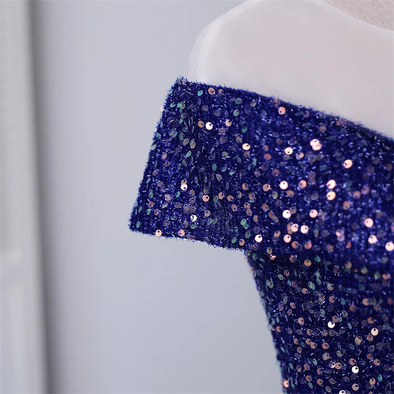 Y&M Novias New O Neck Sequined Blue Quinceanera Dresses Party Prom Ball Gown Classic Lace Embroidery Bead Vintage Plus Szie