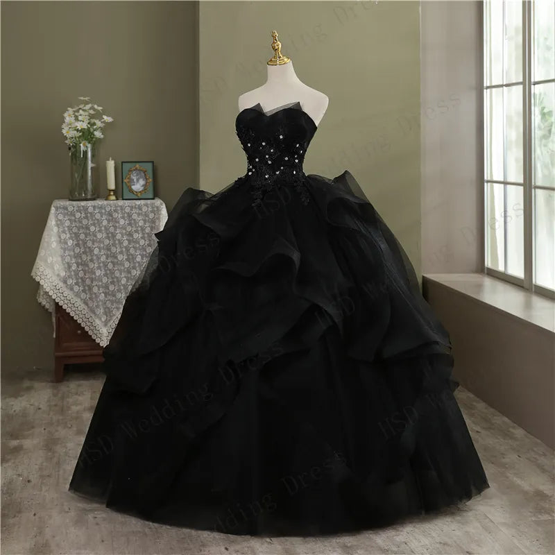 Quinceanera Dresses Party Prom Lace Embroidery Strapless Ball Gown 5 Colors Quinceanera Dress Plus Size Vestido De Quince Robe