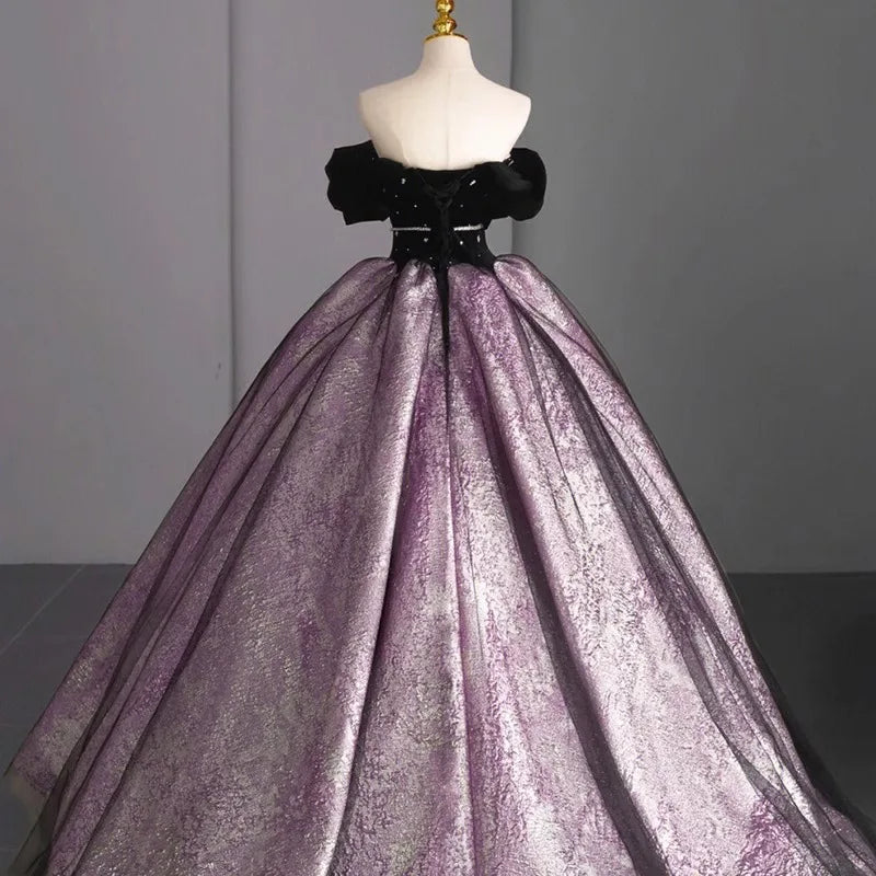 French Sexy Luxury Strapless Boat Neck Wedding  Dresses for Bride 2024 Elegant Long Prom Evening Guest Party Women Dress