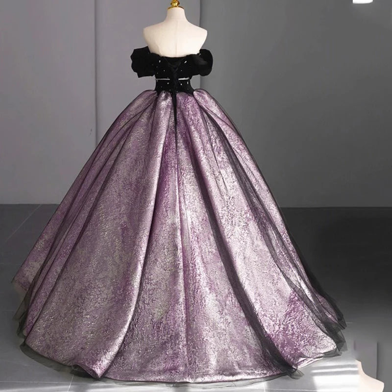 French Sexy Luxury Strapless Boat Neck Wedding  Dresses for Bride 2024 Elegant Long Prom Evening Guest Party Women Dress