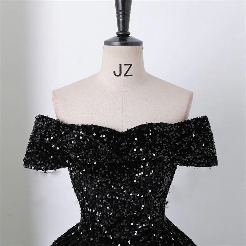 Luxury Sequnies Off The Shoulder Quinceanera Dress 2024 New Party Ball Gown Custom Multiple Colour Plus Size Vestido De Noiva