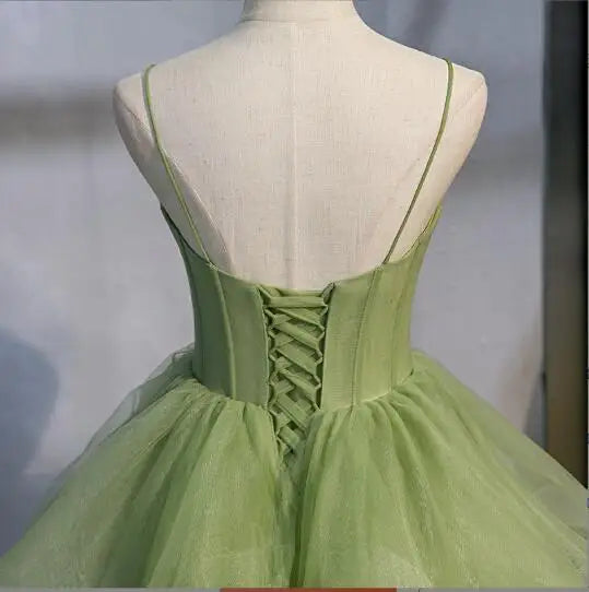 Summer Green Women's Quinceanera Dresses Luxury Vestidos 15 Anos Party Lace Appliques Vintage Quinceanera Gown