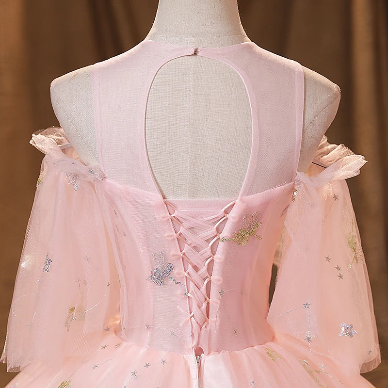 2023 New Sweet Pink Quinceanera Dresses With Free Petticoat Beautiful Flower Princess Ball Gown 5 Colors Plus Size Party Dress