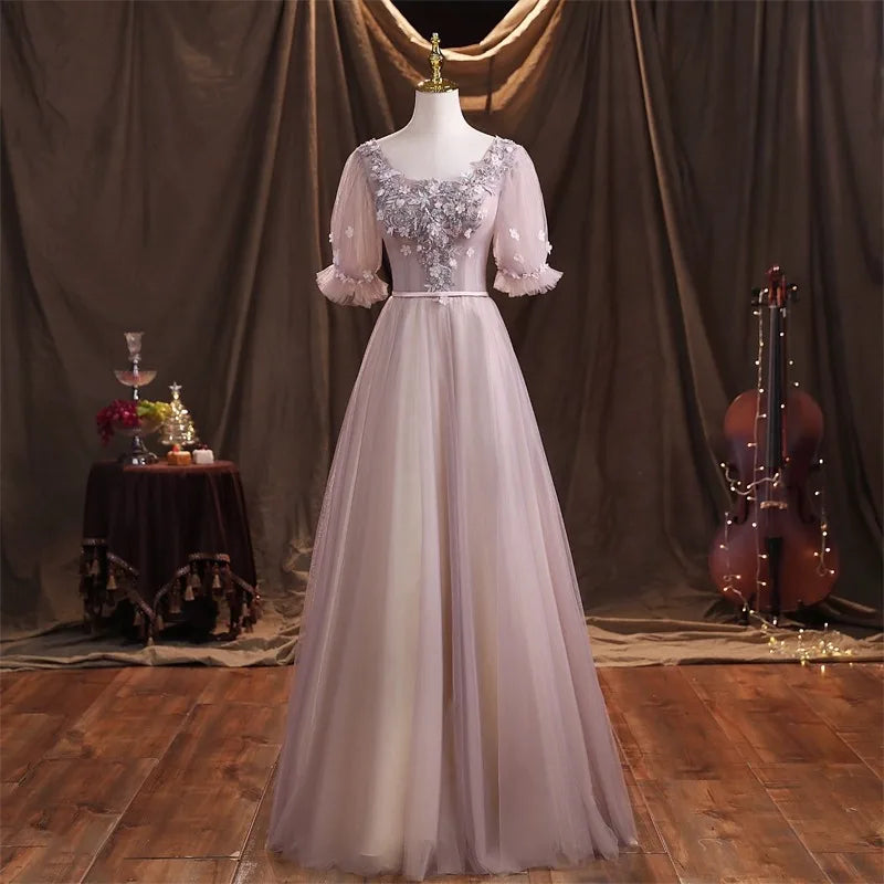 Lace Applique Quinceanera Dress Prom Flowers Party Gown Short Sleeve vestidos de 15 quinceañera vestidos para eventos especiales
