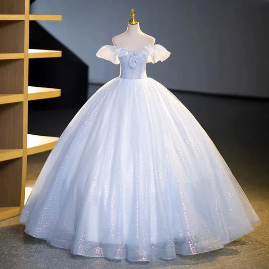 JEHETH Off-Shoulder Quinceanera Dresses Masquerade Vestidos De 15 Anos Formal Cinderella Birthday Party Gowns  robe de bal