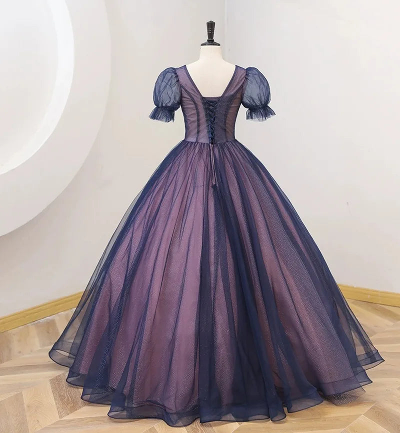 JEHETH Sparking Puff Short Sleeves Quinceanera Dresses 2024 Lace Up Prom Party Gown for Women Floor Length robes 15 Years