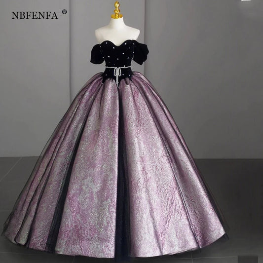 French Sexy Luxury Strapless Boat Neck Wedding  Dresses for Bride 2024 Elegant Long Prom Evening Guest Party Women Dress