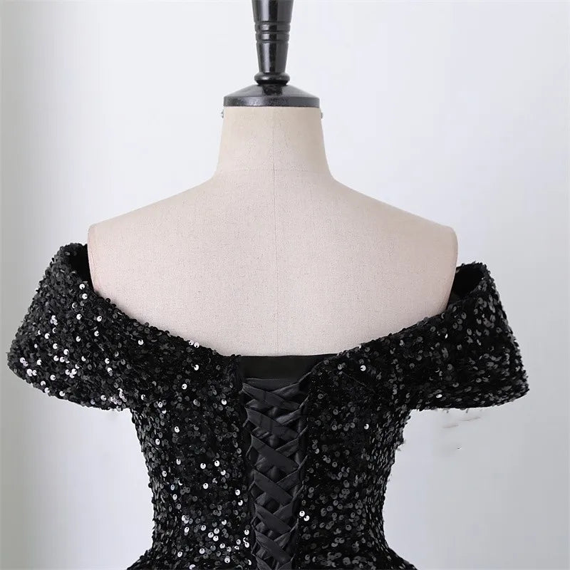 Luxury Sequnies Off The Shoulder Quinceanera Dress 2024 New Party Ball Gown Custom Multiple Colour Plus Size Vestido De Noiva