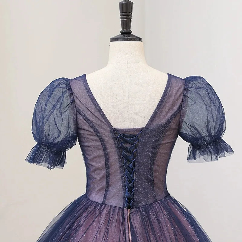 JEHETH Sparking Puff Short Sleeves Quinceanera Dresses 2024 Lace Up Prom Party Gown for Women Floor Length robes 15 Years